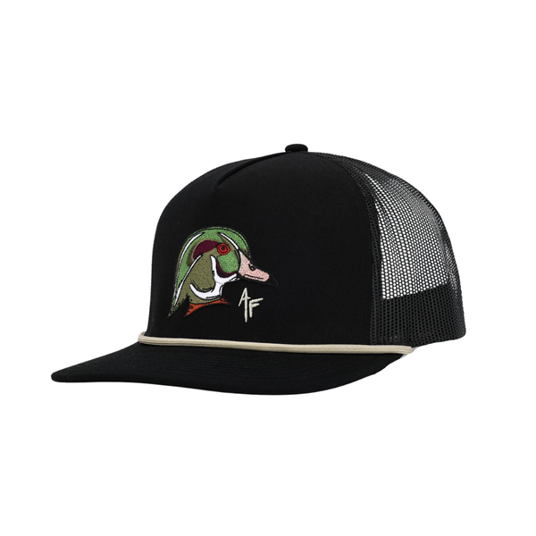 Wood Duck Head — All Black Rope