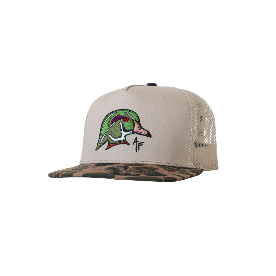 Wood Duck Head — Old School Camo