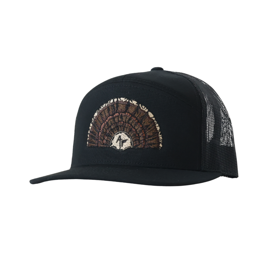 18 Feathers - 7 Panel All Black