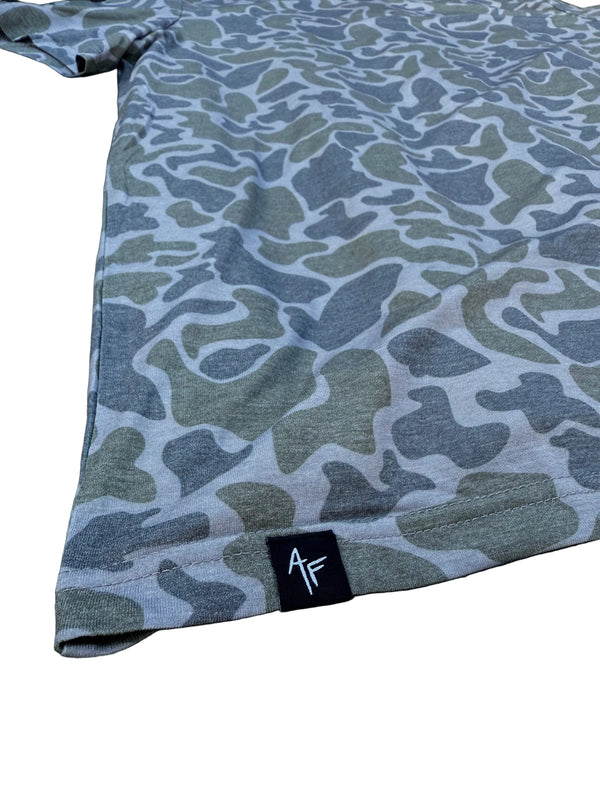 Camo shirt with jockey tag 