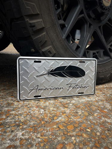 License Plate - Metal Feather