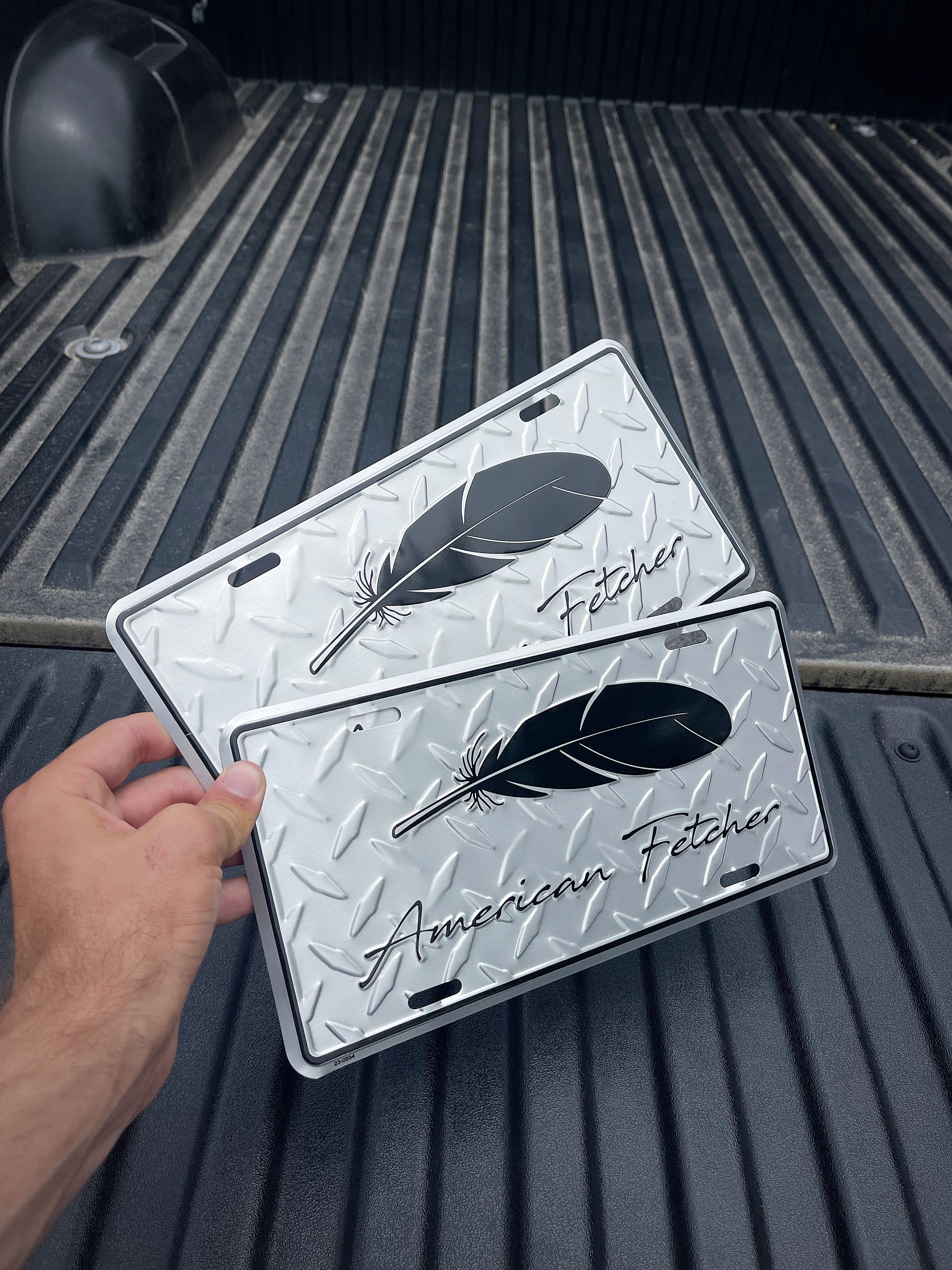 License Plate - Metal Feather