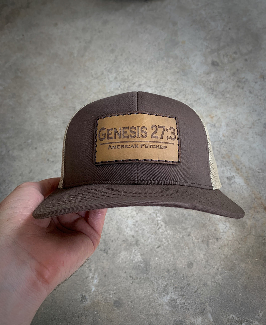 Brown/Khaki — Genesis 27:3 Hand Stitched