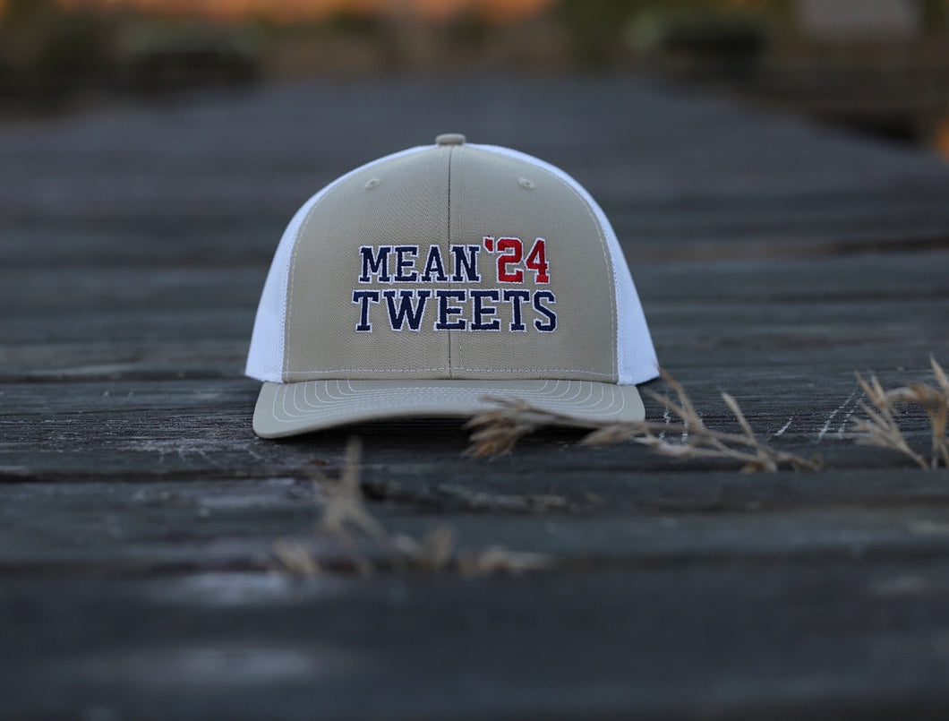 Mean Tweets — Khaki/White