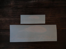 White Vinyl Decal - Feather